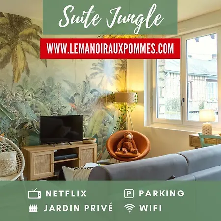 Suite Jungle - Jardin, Netflix Et Parking - Le Manoir Aux Pommes Orbec Exterior photo